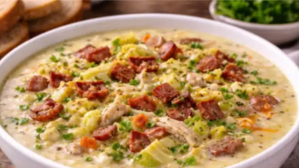 Крем-супа от зеле с пилешко и бекон (РЕЦЕПТА)